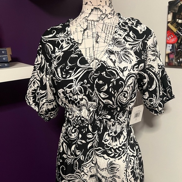 Ellen Tracy Puffy Sleeve Maxi Dress NWT - Picture 2 of 13